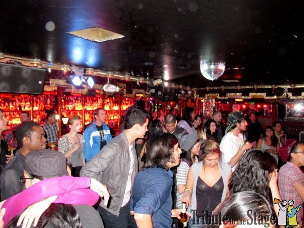 Crowd at La Cita listens and moves to Bang Data's live performance